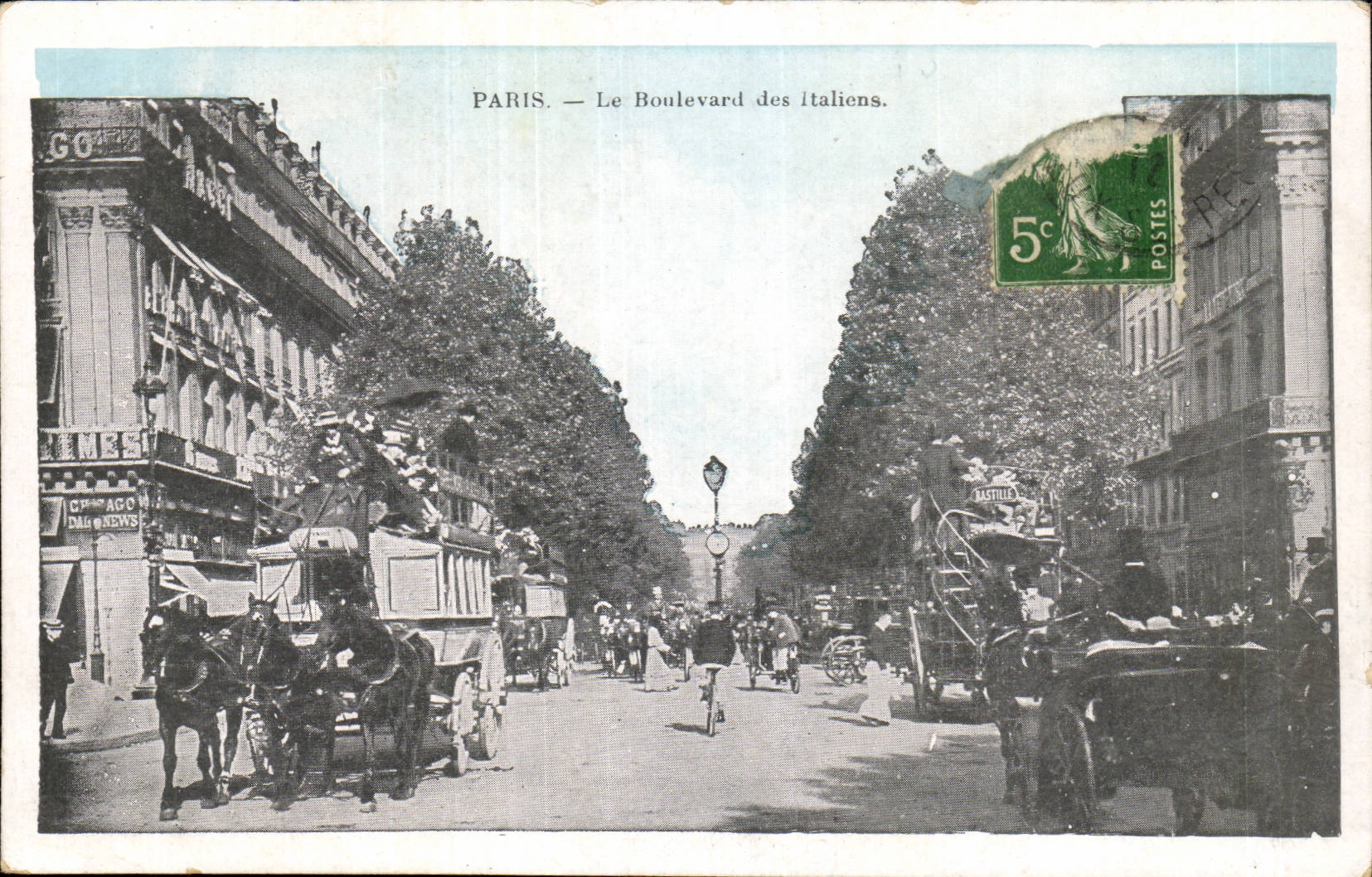 Paris- Le Boulevard des Italiens -CPA