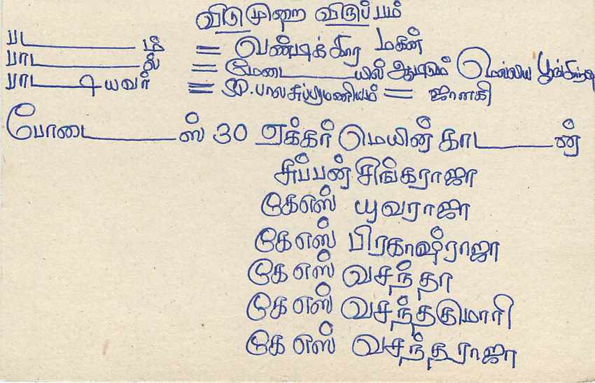 Entier Postal Postal Stationary Sri Lanka Ceylan Lion — Rückseite