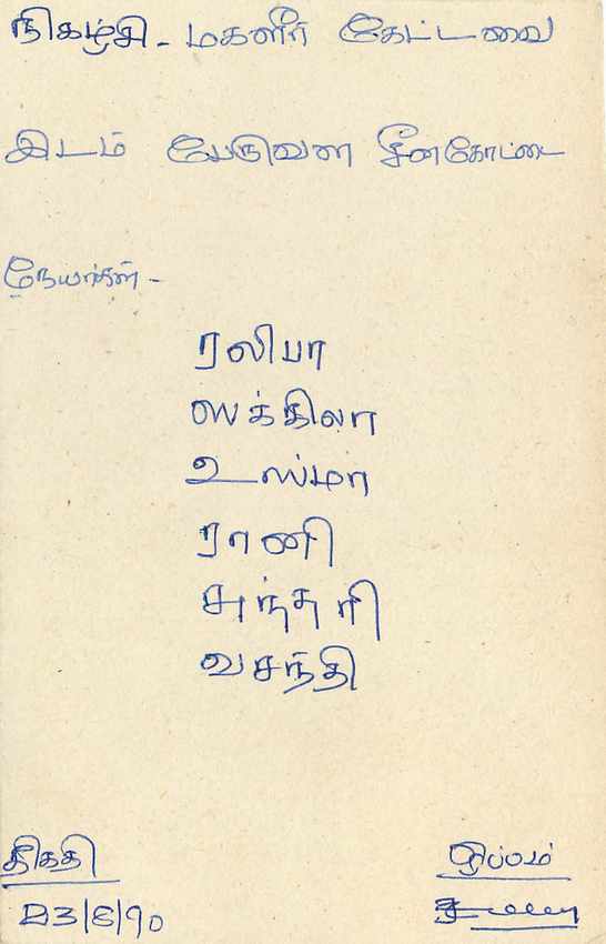 Entier Postal Postal Stationary Sri Lanka Ceylan Lion — Rückseite
