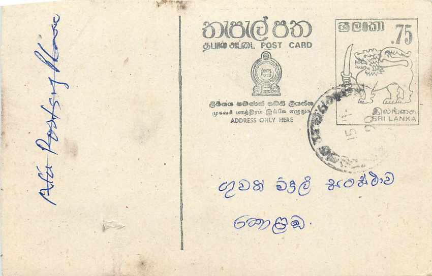 Entier Postal Postal Stationary Sri Lanka Ceylan Lion