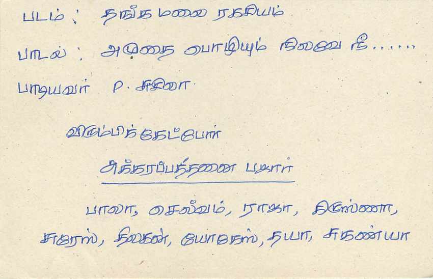Colombo — Sri Lanka — Ansichtskarte mit 75-Cent-Stempel — Rückseite