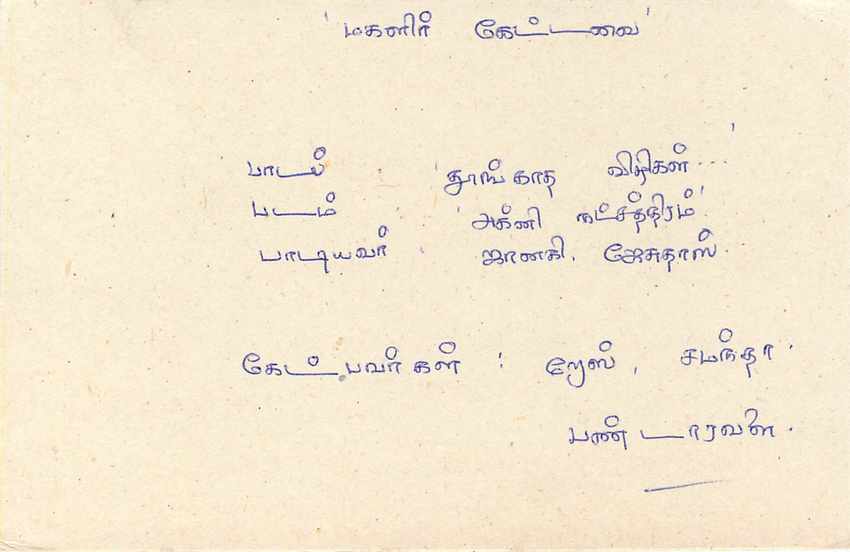 Sri Lanka — Karte mit Briefmarken und Poststempel — unbekannter Verleger — Rückseite