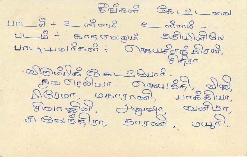 Sri Lanka — Ansichtskarte mit 75-Cent-Stempel — Verlag Sri Lanka Post — Rückseite
