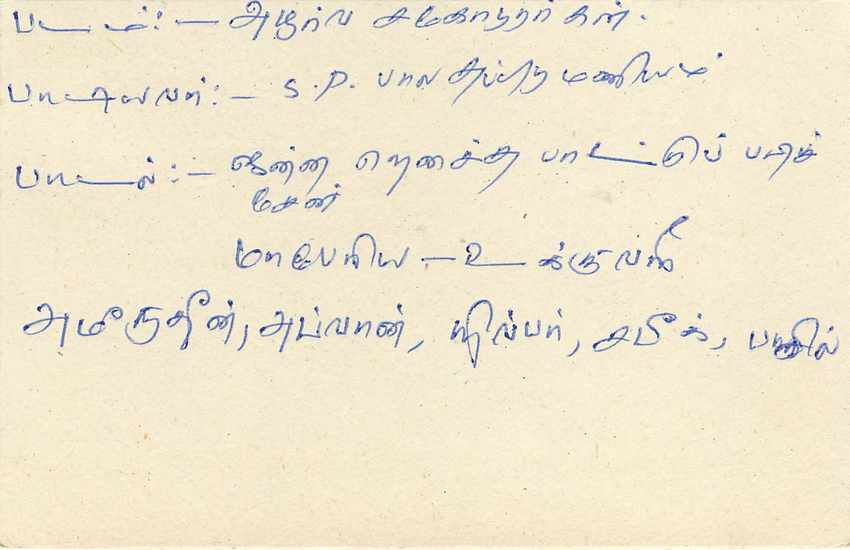 Sri Lanka — Karte mit 75-Cent-Stempel — unbekannter Verlag — Rückseite