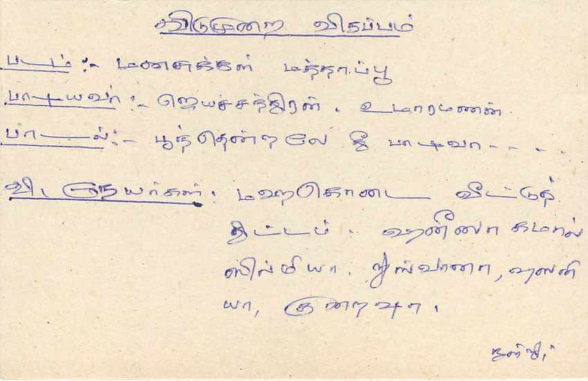 Sri Lanka — Ansichtskarte mit 75-Cent-Stempel — an den Leiter der Tamil-Abteilung der Sri Lanka Broadcasting Corporation adressiert — Rückseite