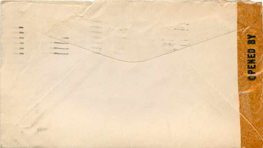 Cover Lettre US Navy 1944 Censored Seattle Militaria — Rückseite