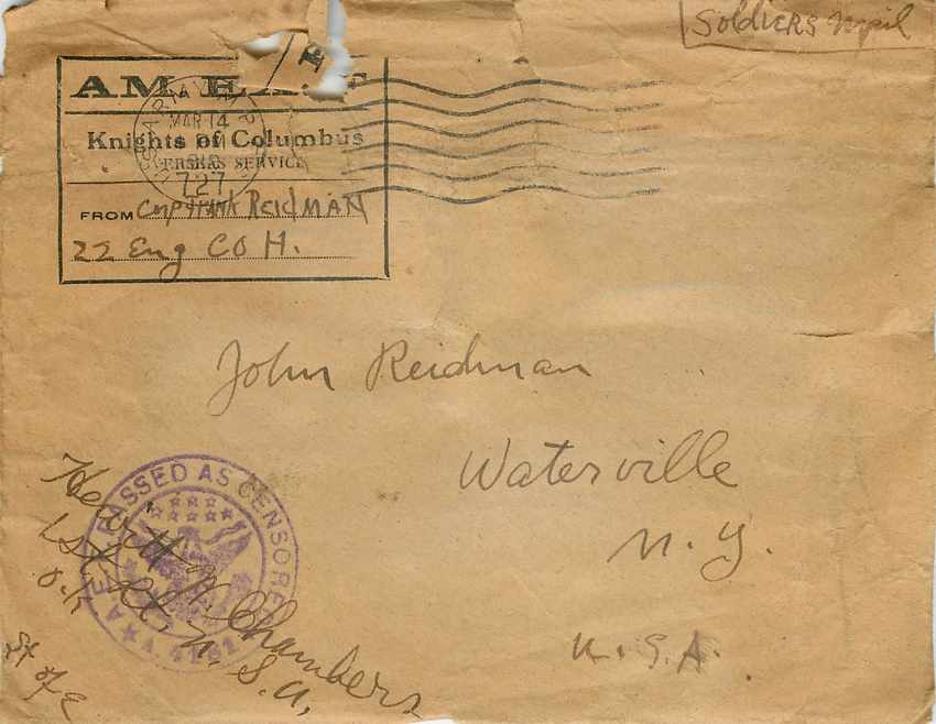 Lettre Cover US Censor
