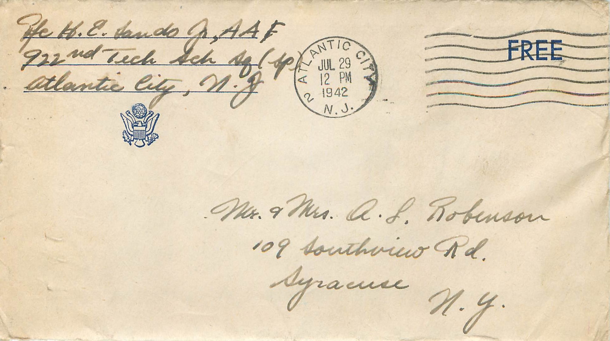 Lettre Cover 1942