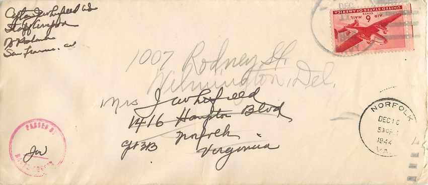 Lettre Cover US Censor 1944
