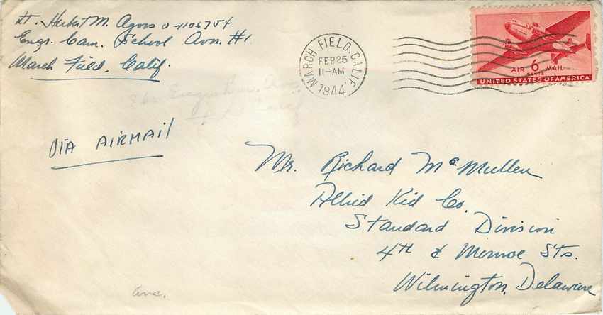 Lettre Cover US Censor 1944