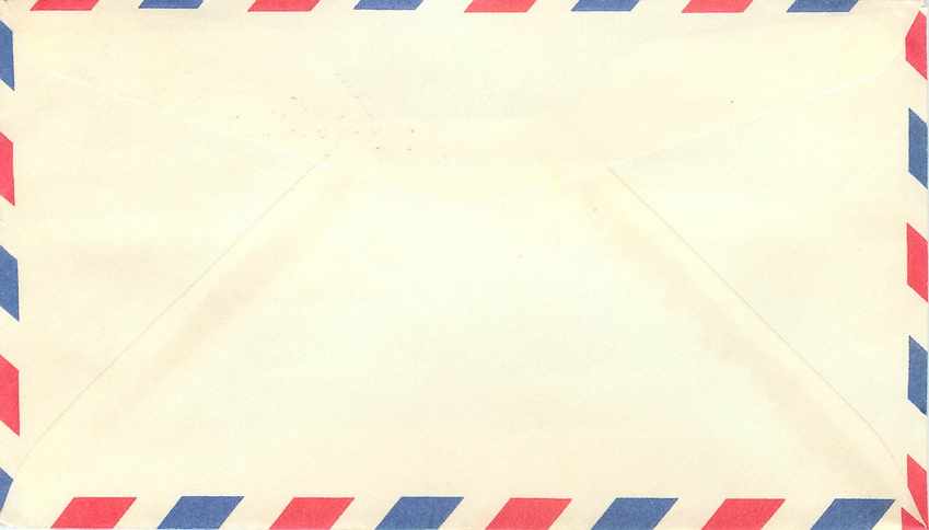 Lettre Cover US 1960 Kenneth Burger Tuslog — Verso