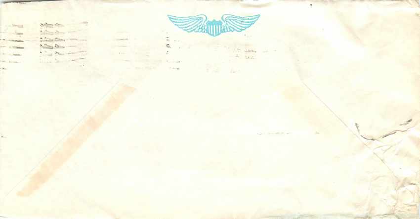 Lettre Cover US Avions Aviation 1960 — Verso