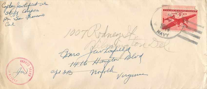 Lettre Cover US Censor 1944