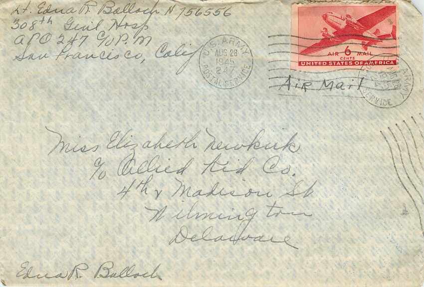 Lettre Cover US Army 1947