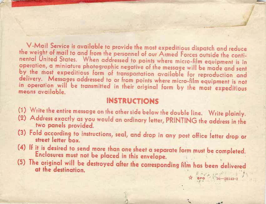 Lettre US Cover US Censor 1944 — Rückseite