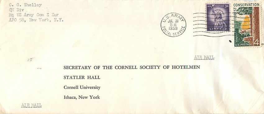 Lettre US Cover US 1959 Liberty Shelley 