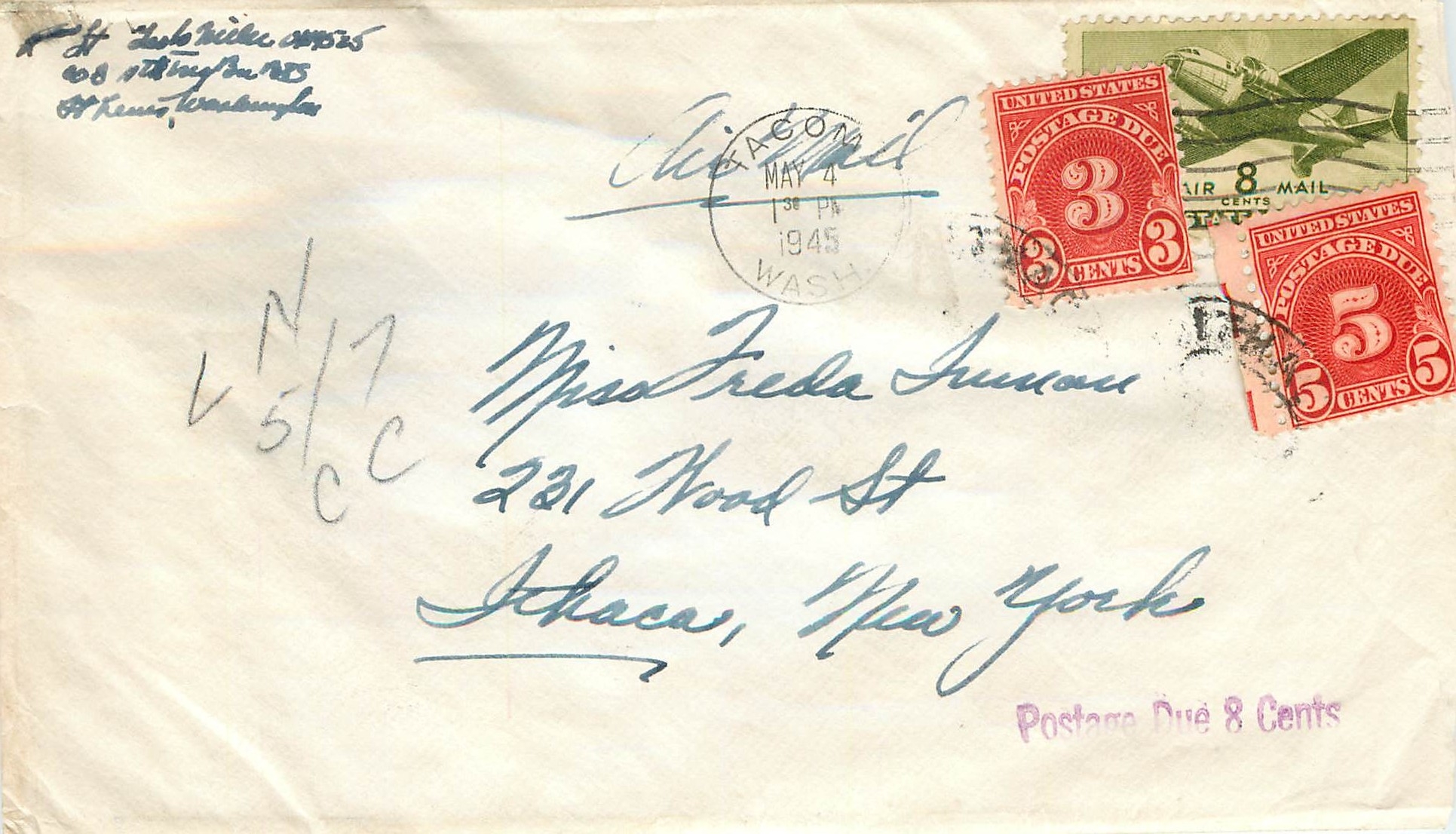Lettre US Cover US 1945