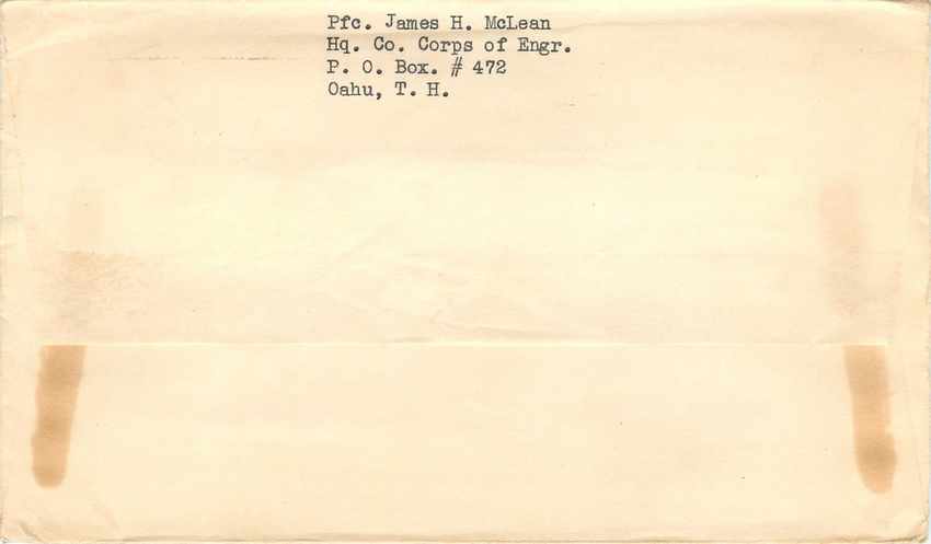 Lettre US Cover US Censor 1942 — Rückseite