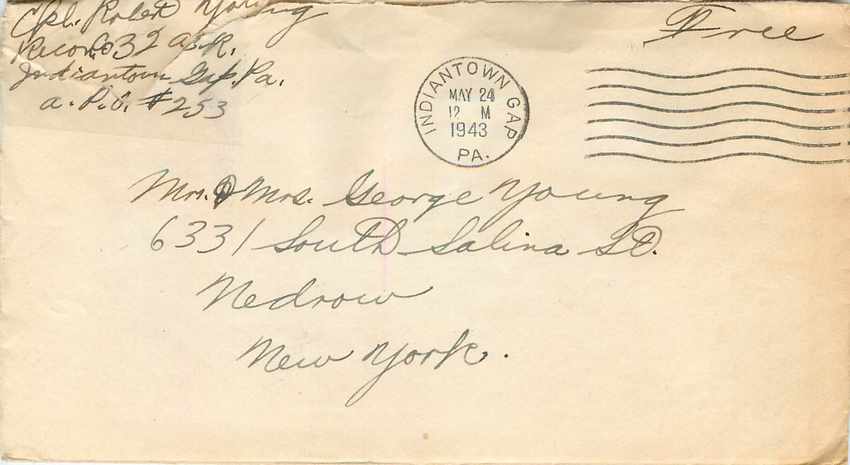 Lettre US Cover US Indiantown 1943