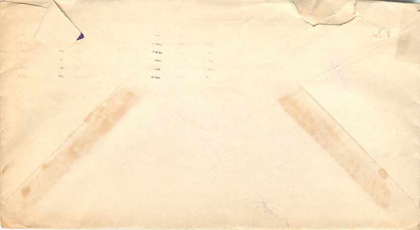 Lettre US Cover US Indiantown 1943 — Rückseite