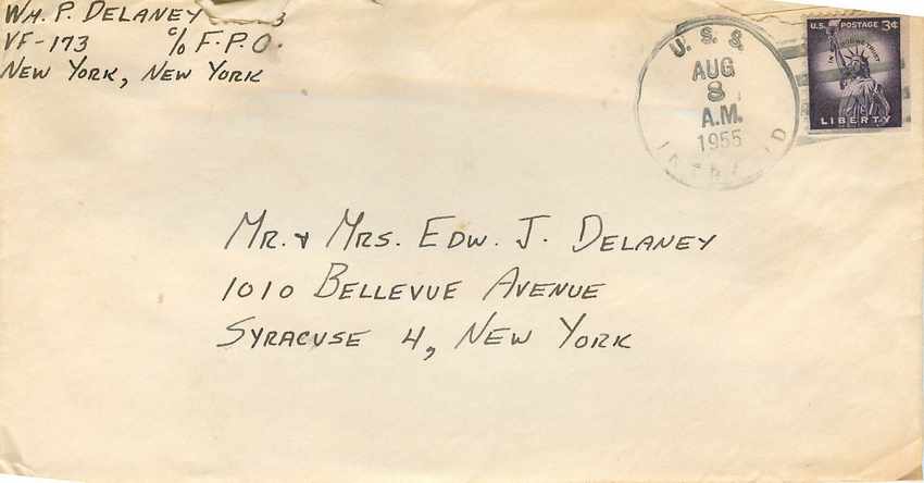 Lettre US Cover US USS Intrepid 1955