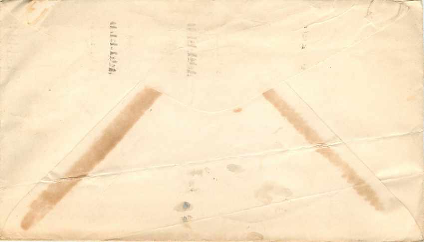 Lettre US Cover US Indiantown 1943 — Rückseite