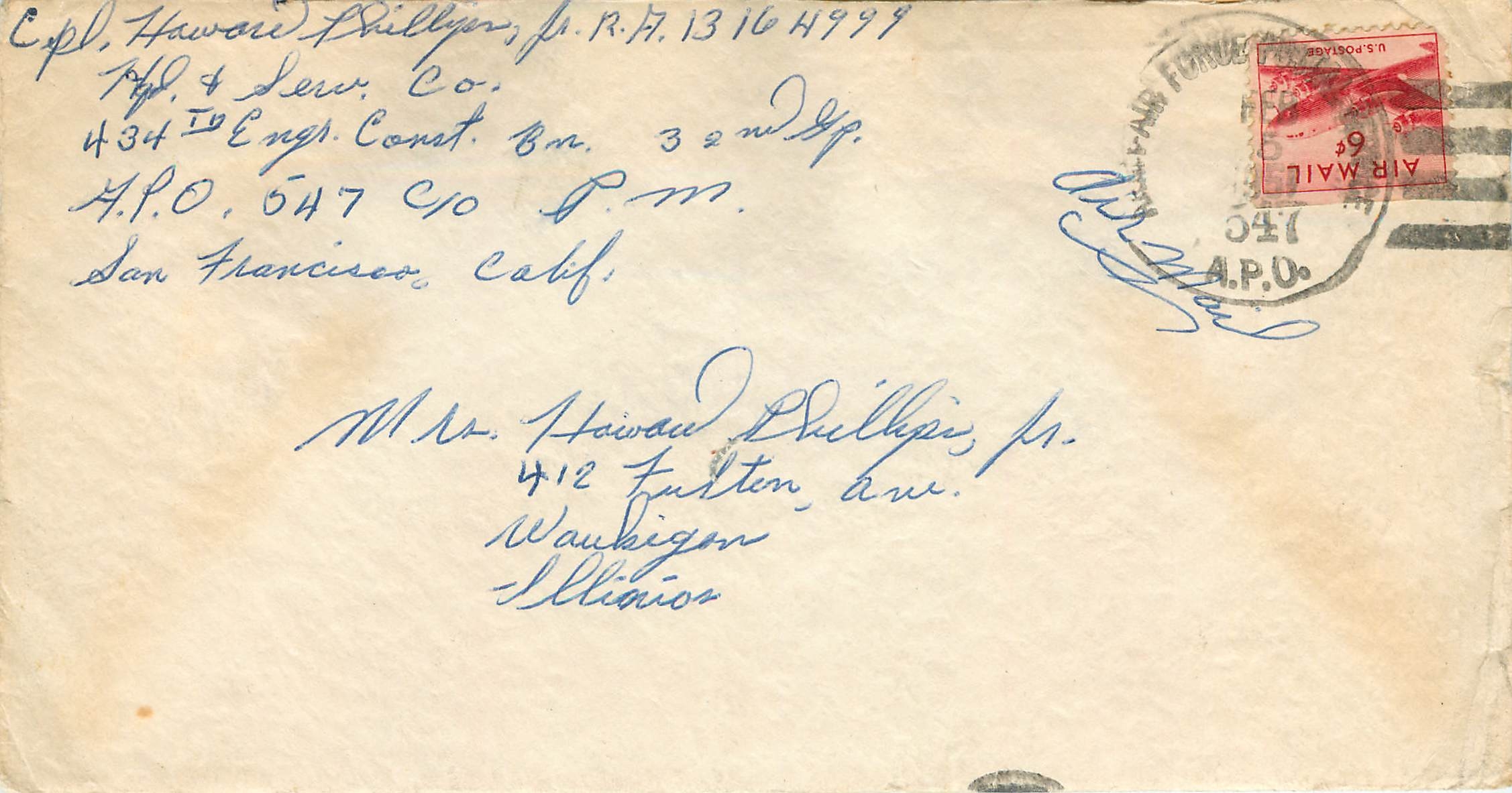 Lettre US Cover US 1950