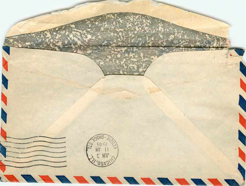 Lettre Cover US Army postal service Censored 1946 — Rückseite
