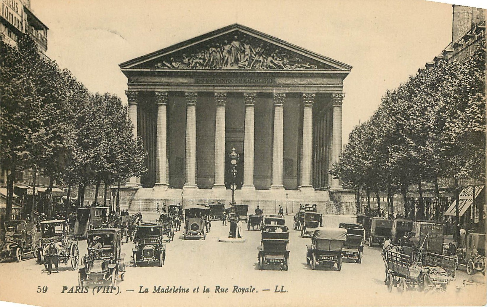 CPA Paris La Madeleine et la Rue Royale  US Censor 1918