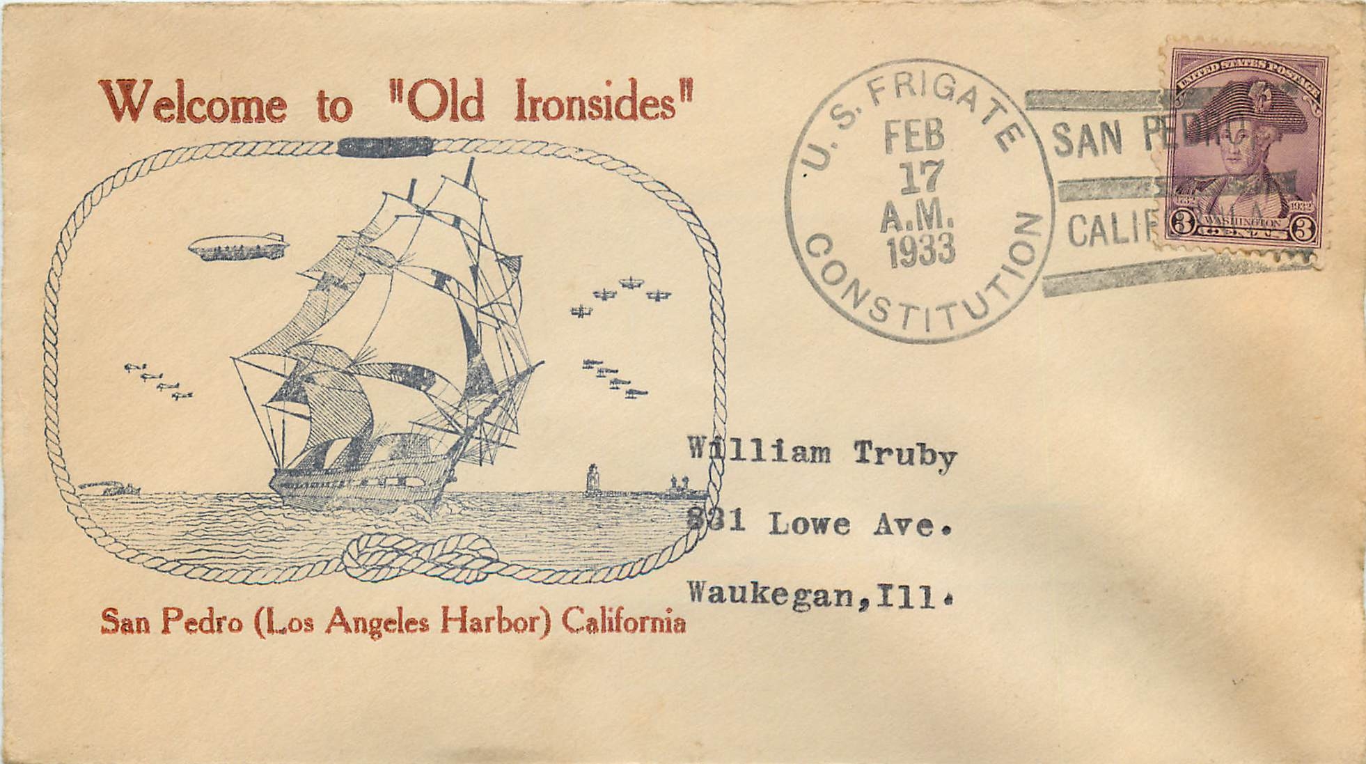 Cover Bateau 1933 San Pedro Los Angeles Harbour California