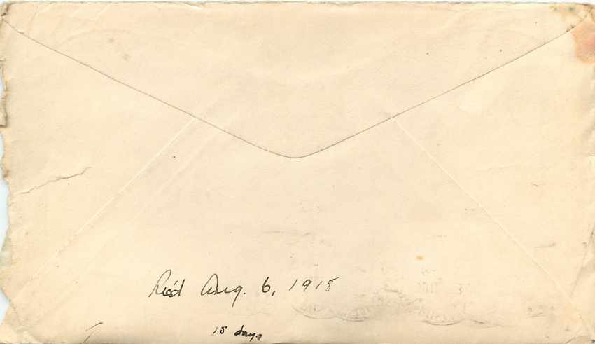 Lettre Cover US Army postal service 1948 — Rückseite