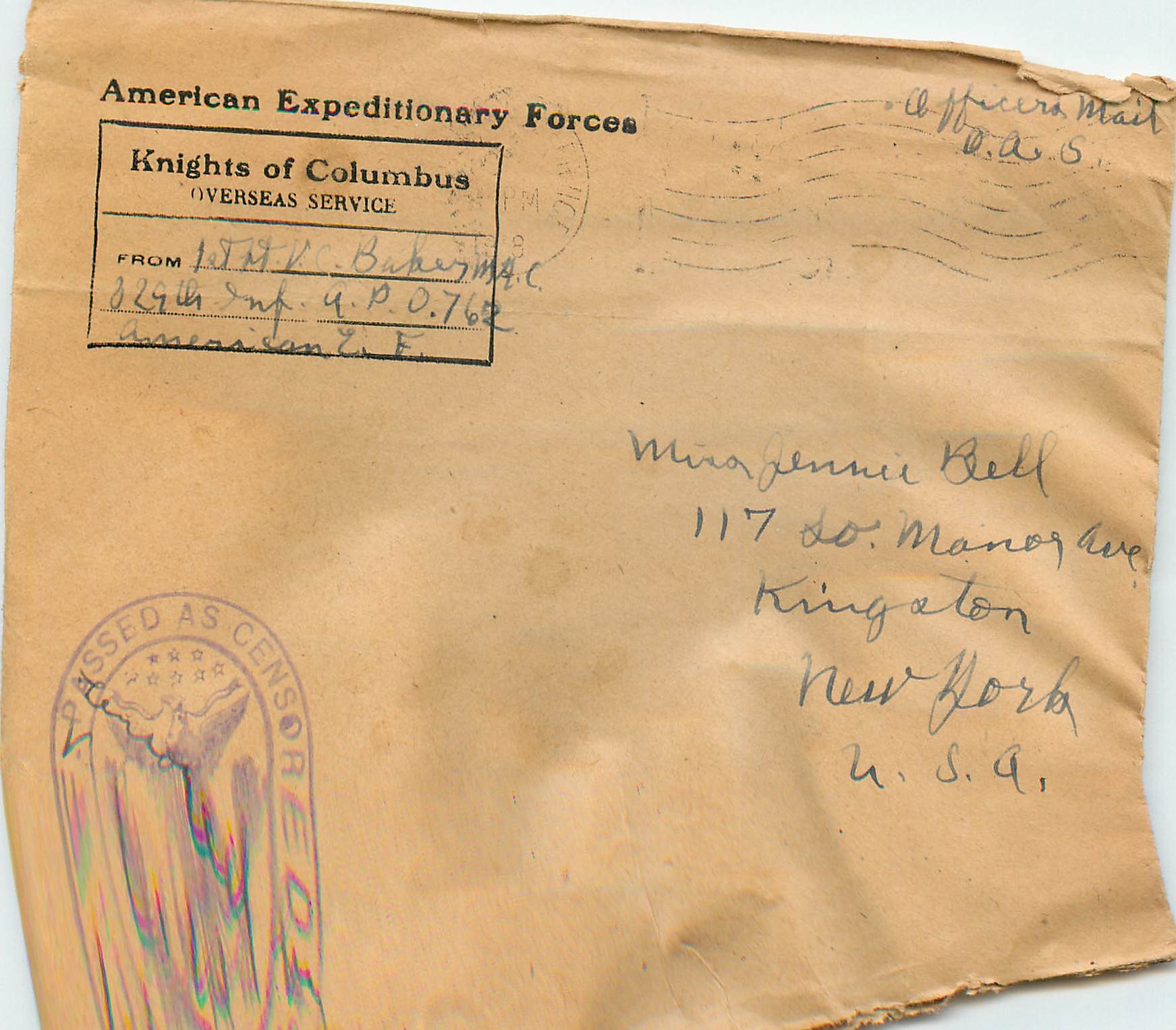 Lettre Cover US Army postal service 