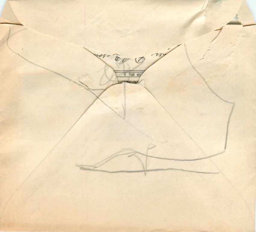 Lettre Cover US Army postal service 1945 — Rückseite