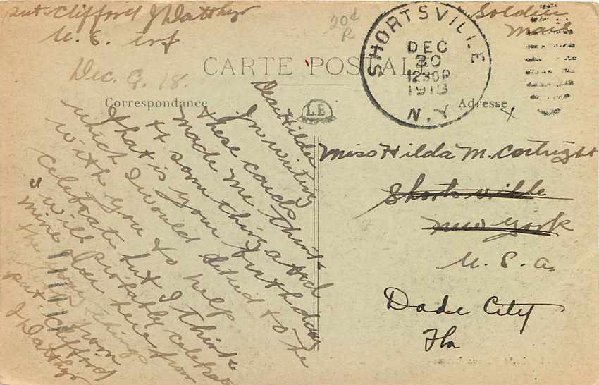 CPA Les Laumes Vue generale Cachet Shortsville — Rückseite