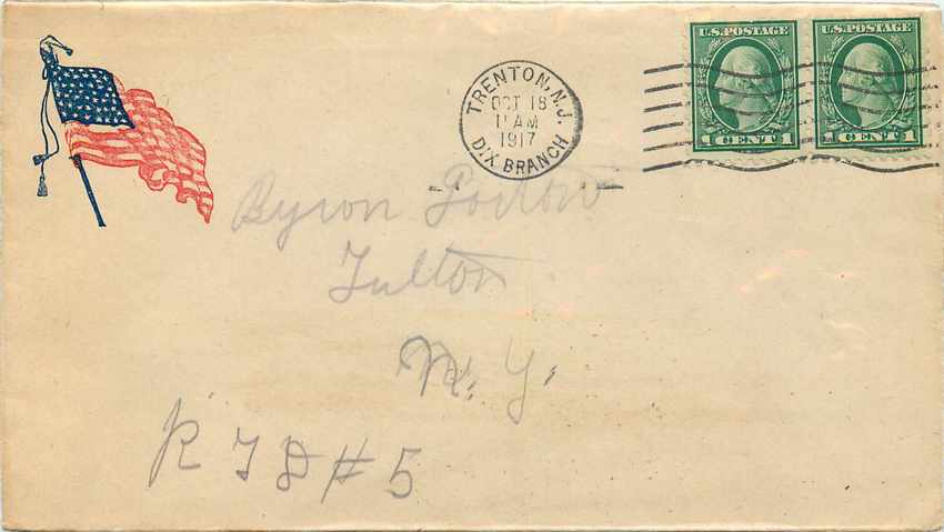 Lettre Cover US Army postal service 1917
