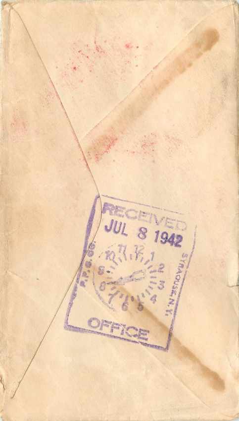 Lettre Cover US Army postal service 1942 US Censor — Rückseite