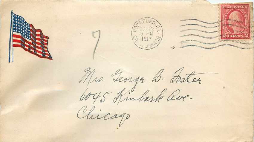 Lettre Cover US Army postal service 1917