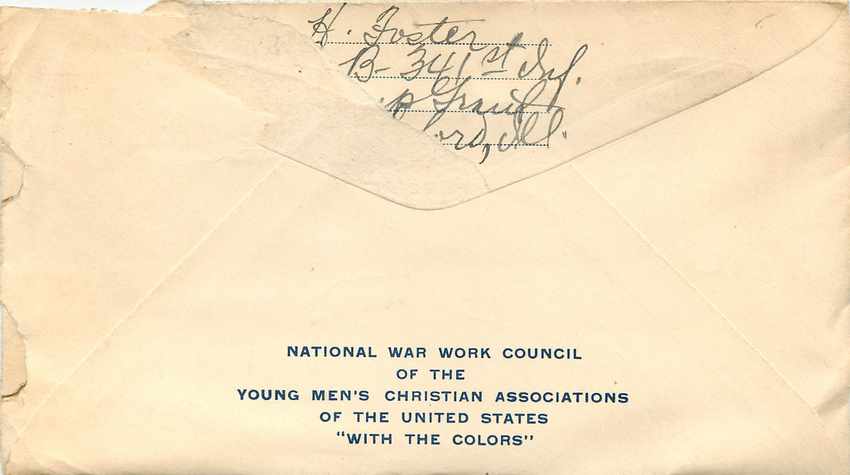 Lettre Cover US Army postal service 1917 — Verso