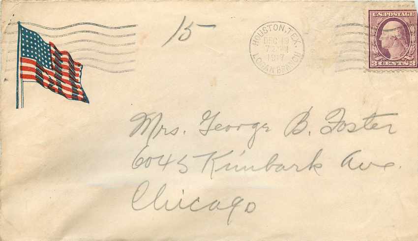 Lettre Cover US Army postal service 1917