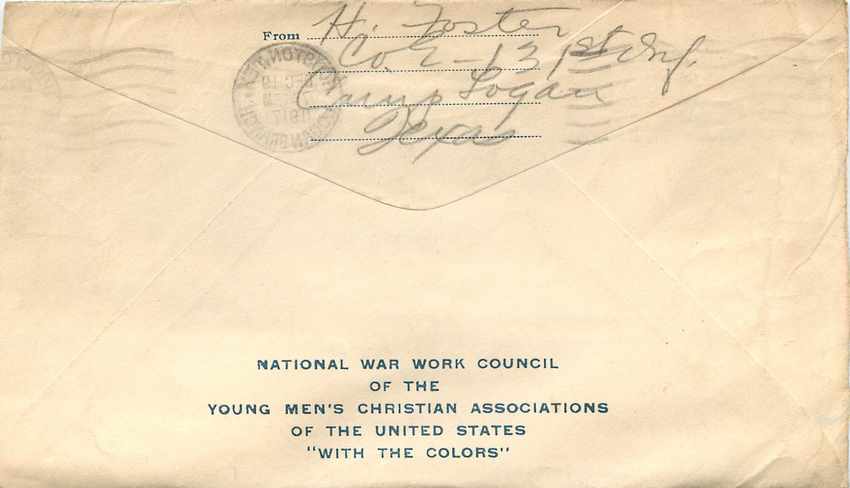 Lettre Cover US Army postal service 1917 — Rückseite