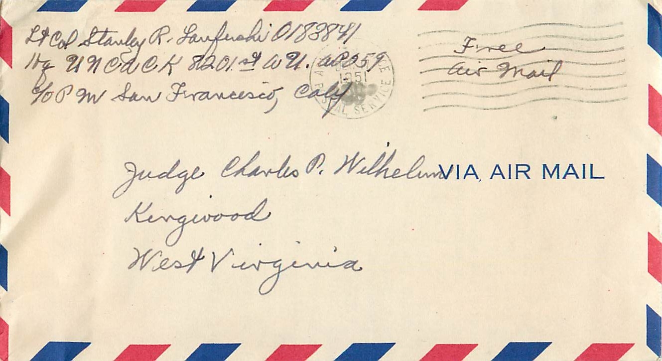 Lettre Cover US Army postal service 1951