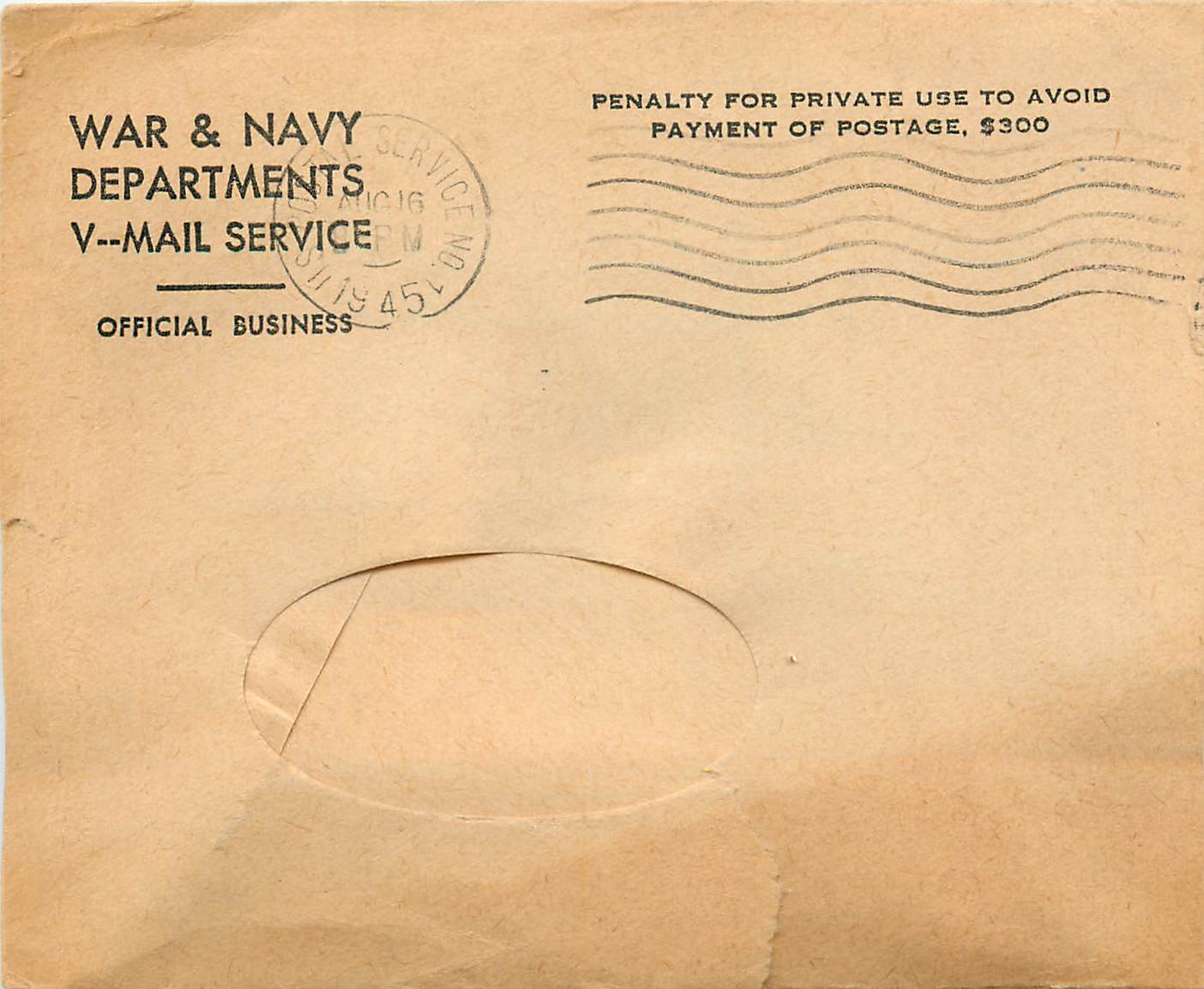 Lettre Cover US Army postal service 1945