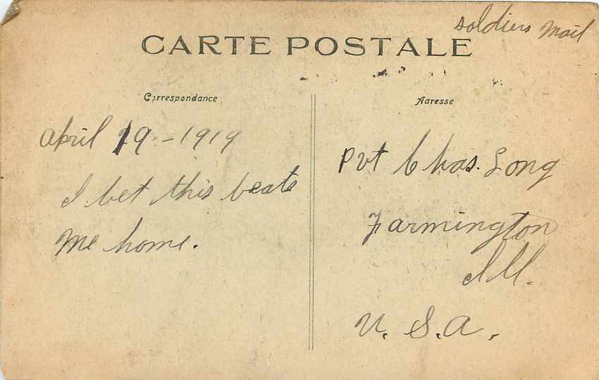 CPA Avois La vieille tour pour Farmington  — Rückseite