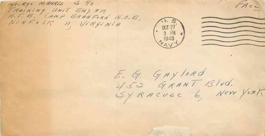 Lettre Cover US Army postal service 1943