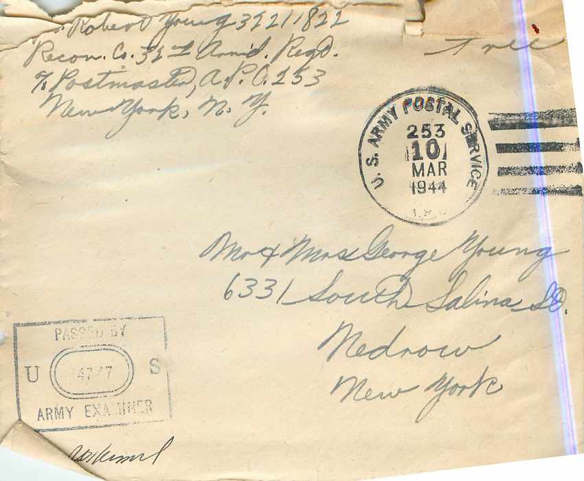 Lettre Cover US Army 1944 US Censor