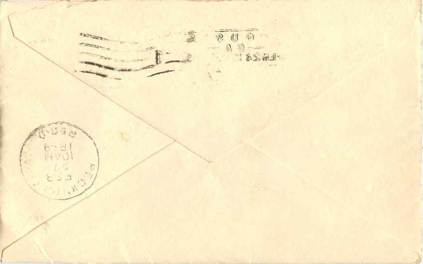 Lettre Cover 1899  — Verso