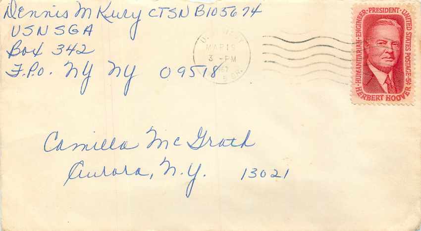 Lettre Cover  US Army 1967 Hoover