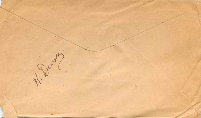Lettre Cover YMCA — Back
