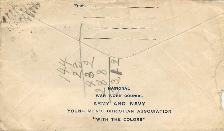 Lettre Cover  US Censor — Back