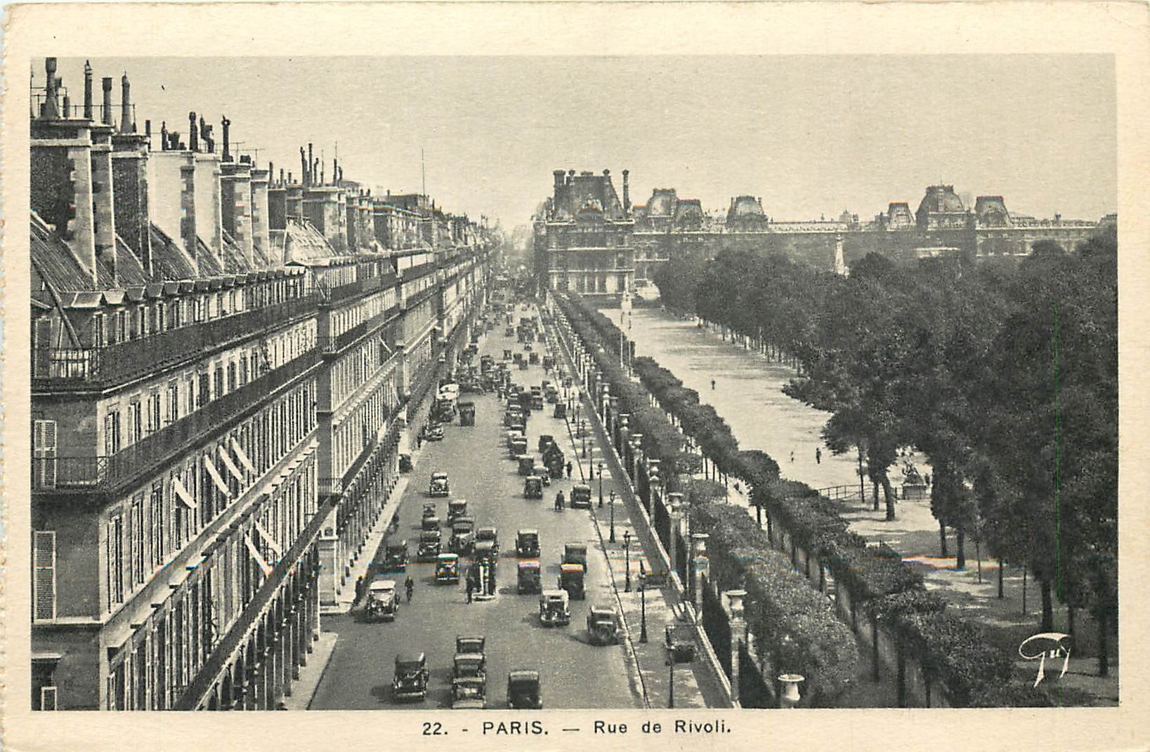 CPA Parix Rue de Rivoli US Censor 1944